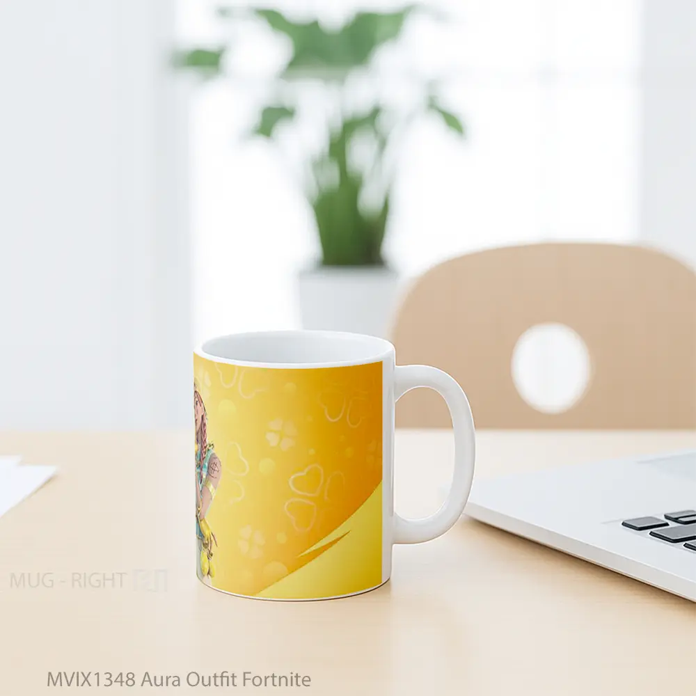 Mug Aura Outfit Fortnite Cangkir Gamer - All-side / Desain