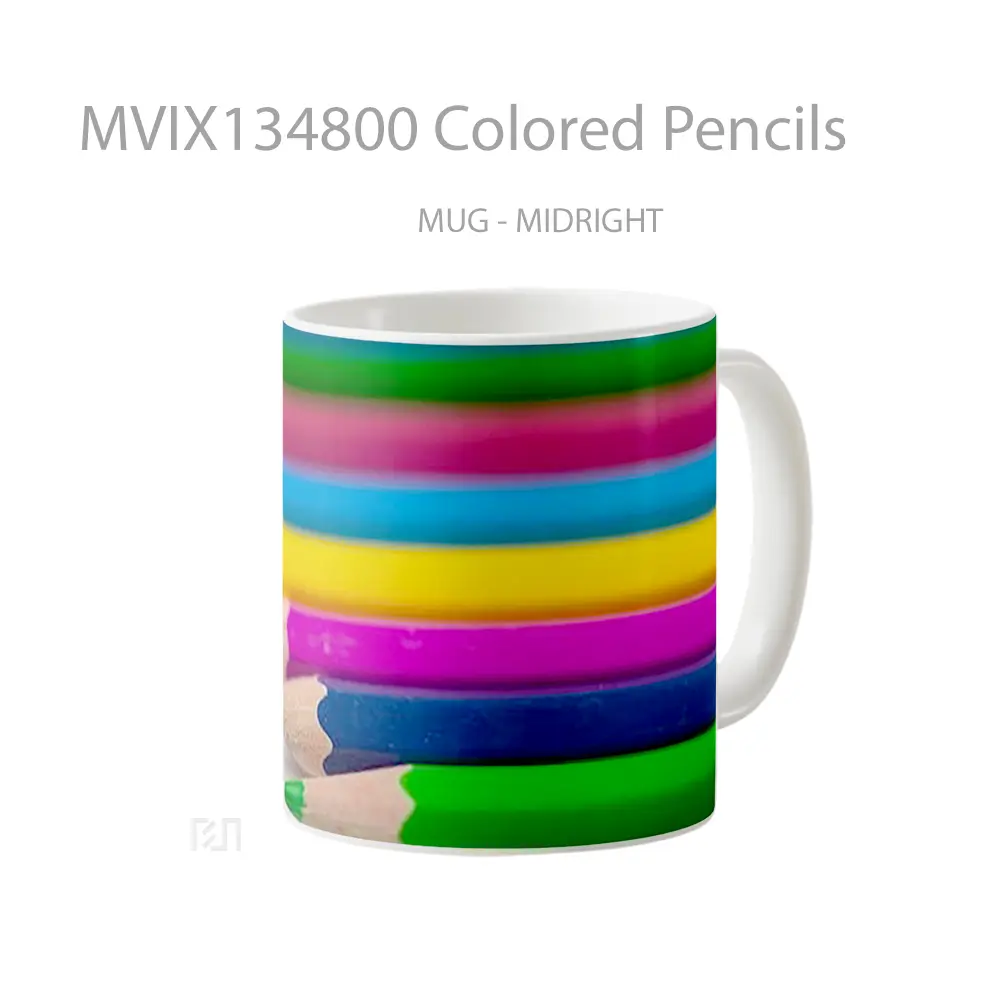 Mug Colored Pencils Gelas Keramik Unik - All-side / Desain