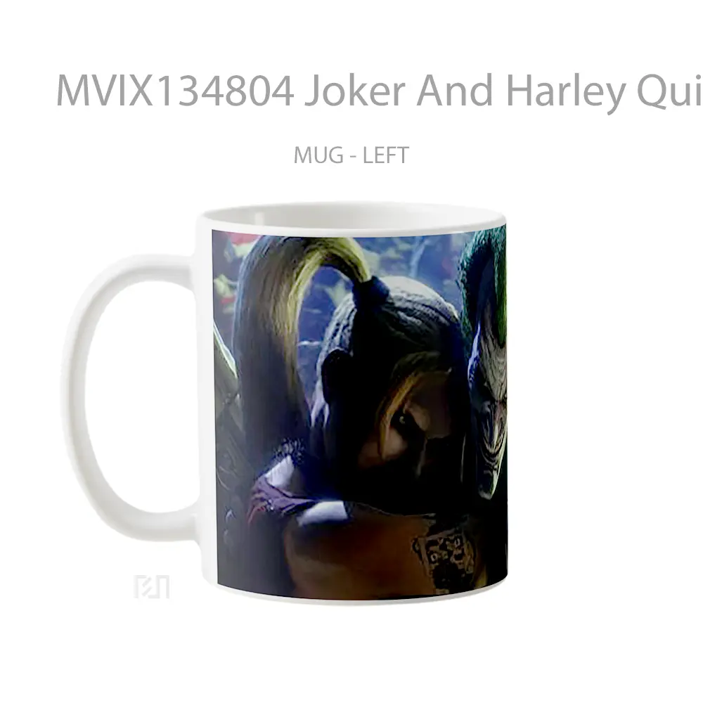 Mug Joker And Harley Quinn Of Batman Arkham Gelas Superhero - All-side / Desain