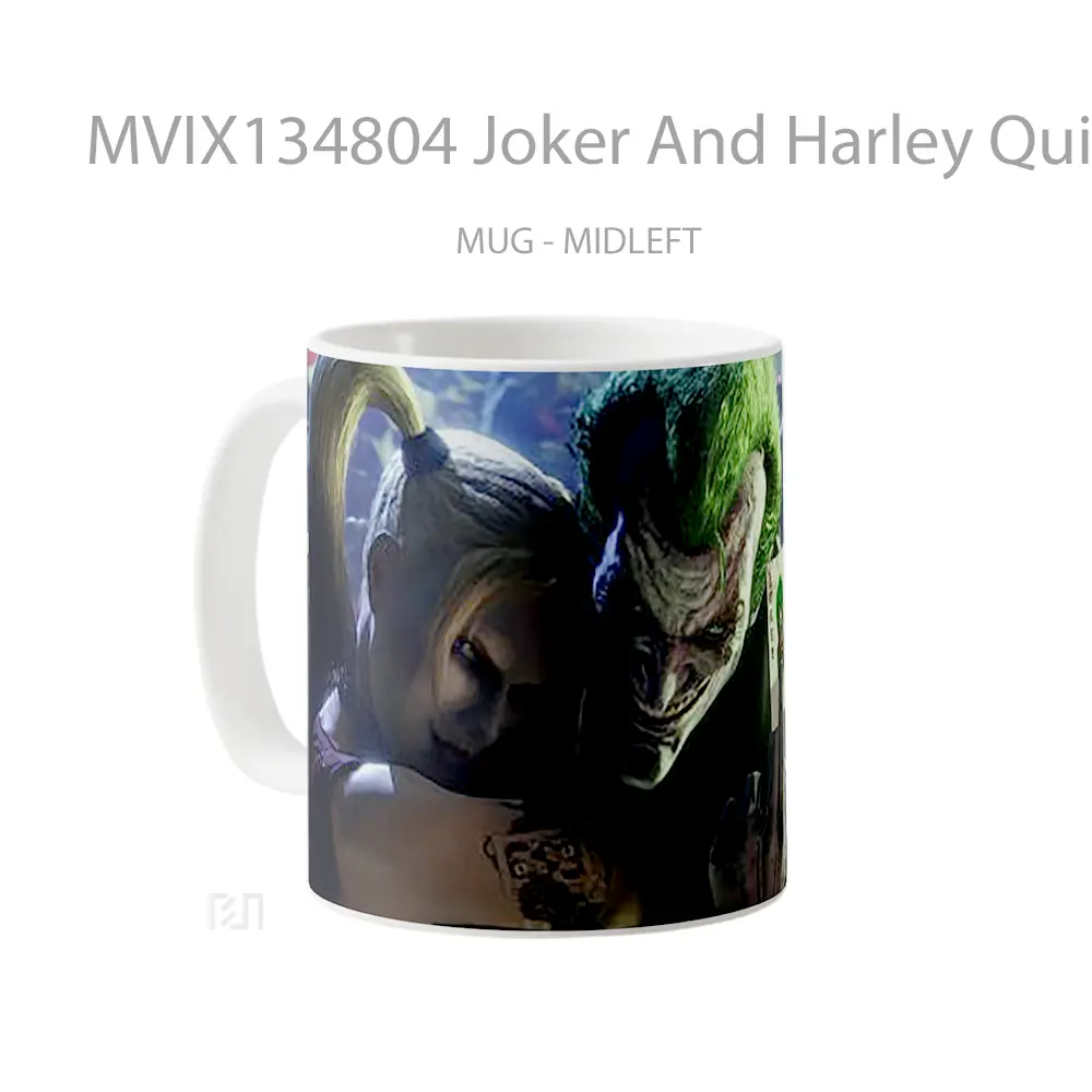Mug Joker And Harley Quinn Of Batman Arkham Gelas Superhero - All-side / Desain