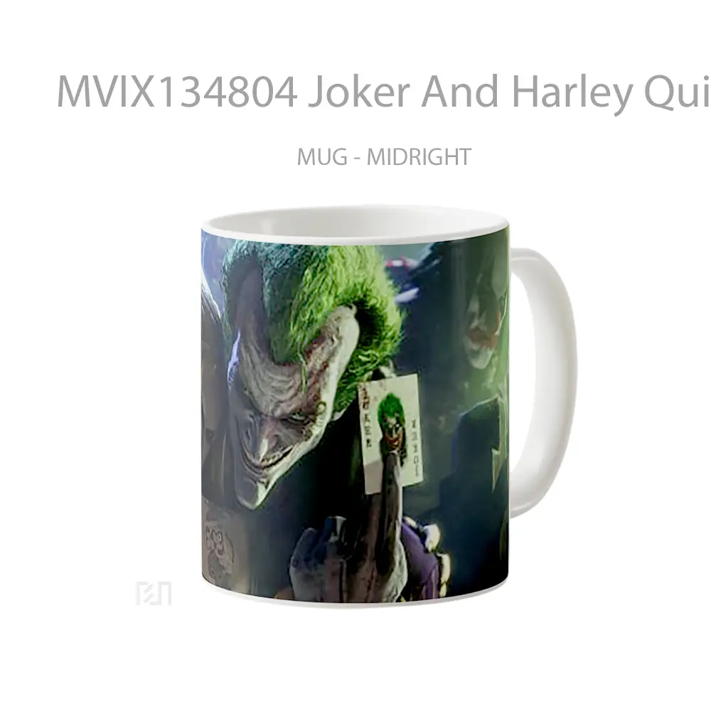 Mug Joker And Harley Quinn Of Batman Arkham Gelas Superhero - All-side / Desain