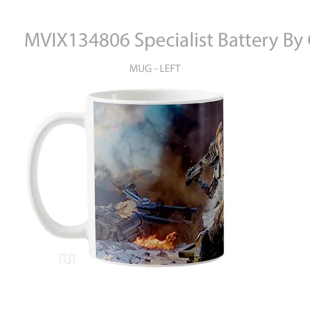 Mug Specialist Battery By Call Of Duty Black Ops 3 Cangkir Gamer - All-side / Desain