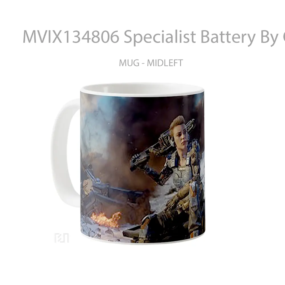 Mug Specialist Battery By Call Of Duty Black Ops 3 Cangkir Gamer - All-side / Desain