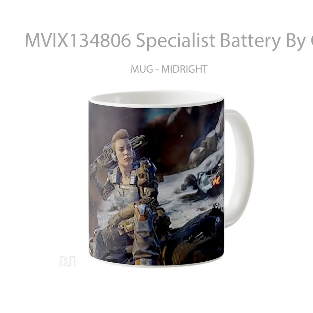 Mug Specialist Battery By Call Of Duty Black Ops 3 Cangkir Gamer - All-side / Desain