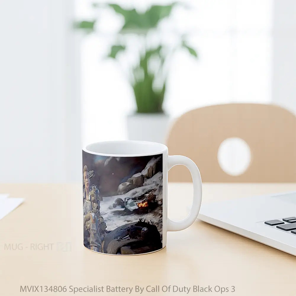 Mug Specialist Battery By Call Of Duty Black Ops 3 Cangkir Gamer - All-side / Desain