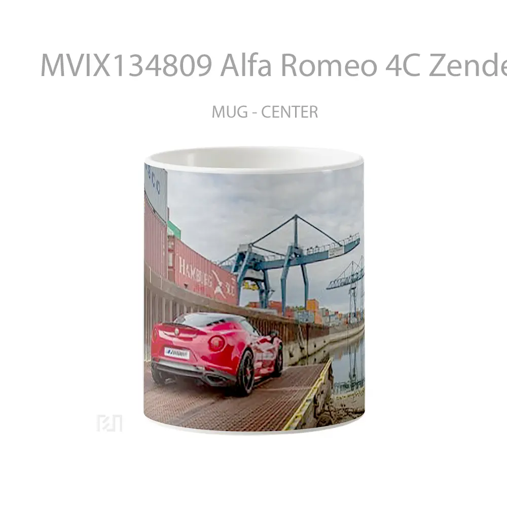 Mug Alfa Romeo 4C Zender Red Cangkir Mobil