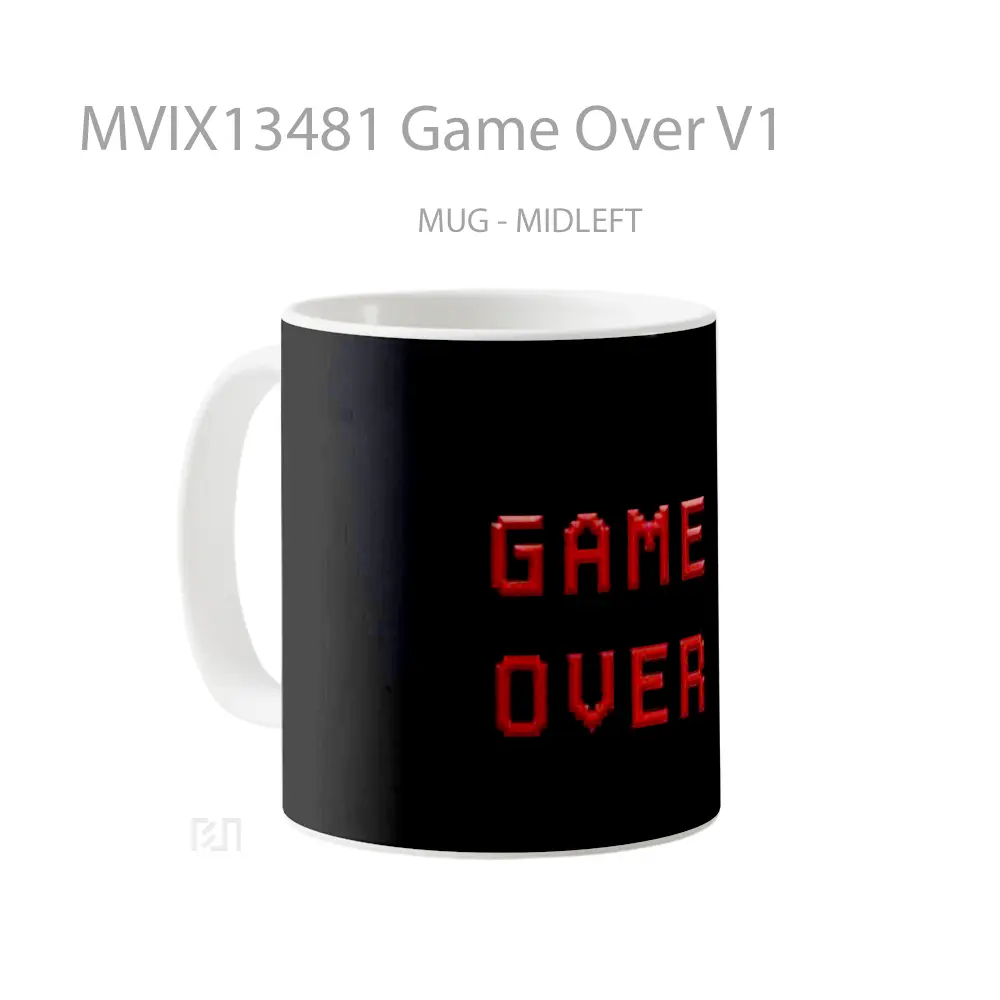 Mug Game Over V1 Cangkir Gamer - All-side / Desain