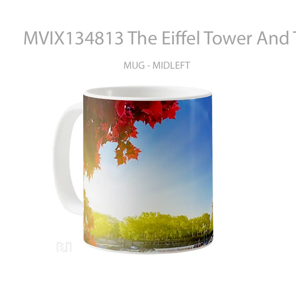 Mug The Eiffel Tower And The Sun Gelas Keramik Unik - All-side / Desain