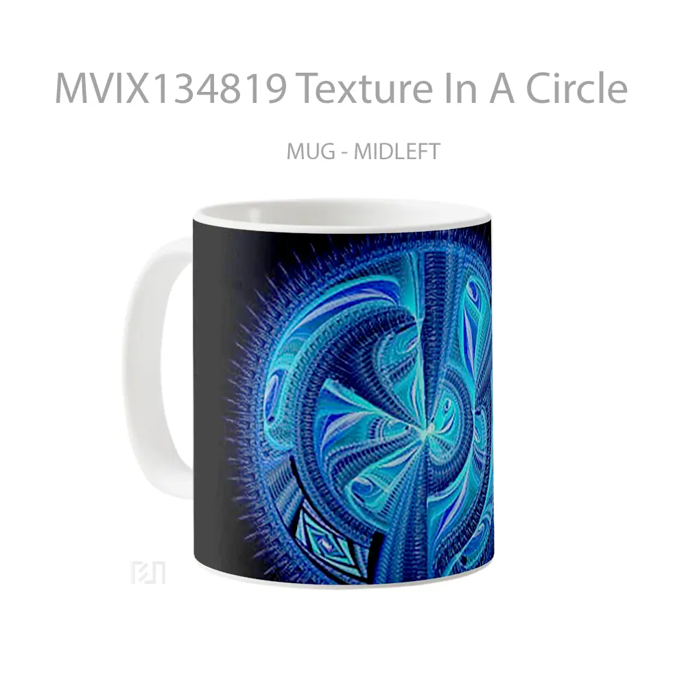 Mug Texture In A Circle Gelas Keramik Unik - All-side / Desain