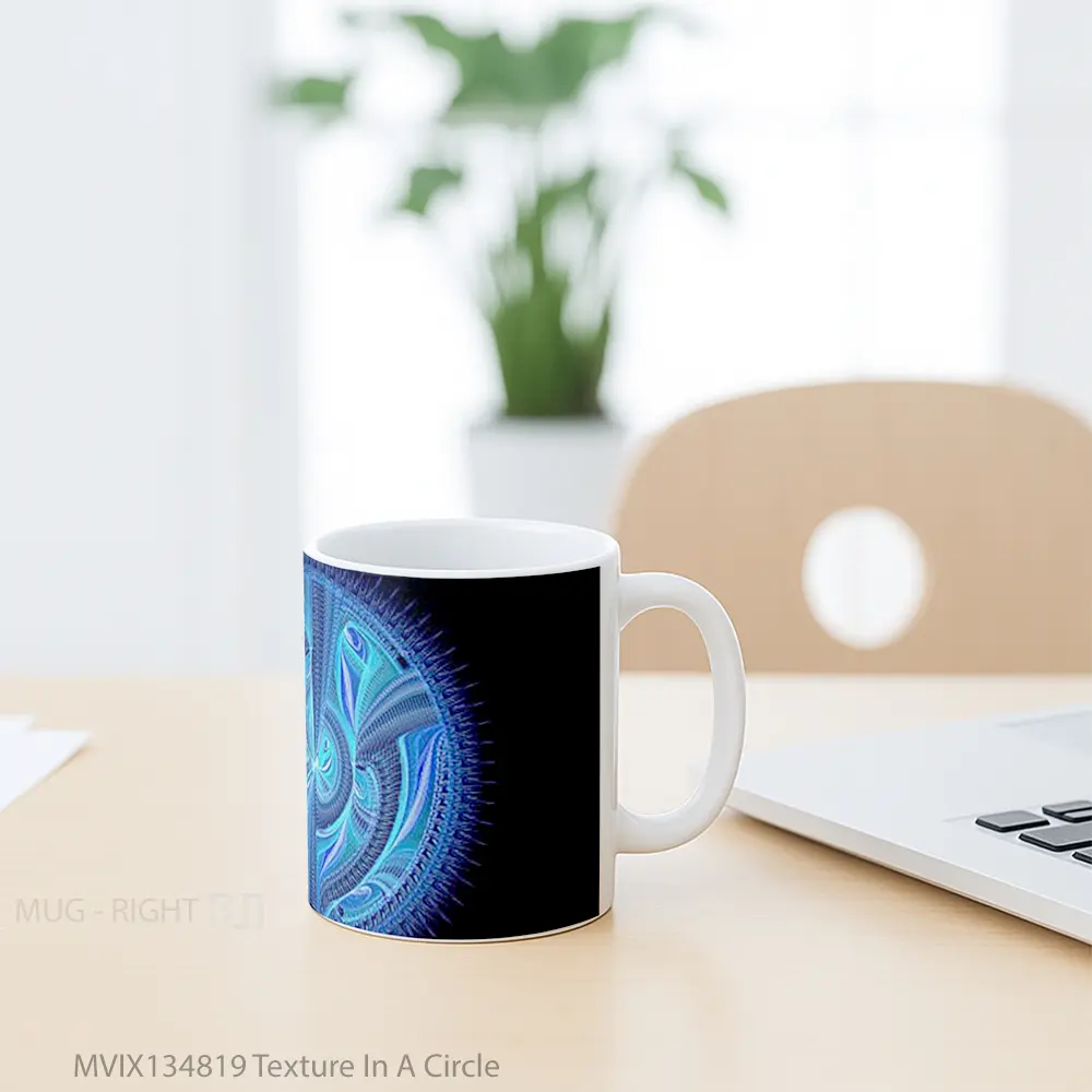 Mug Texture In A Circle Gelas Keramik Unik - All-side / Desain