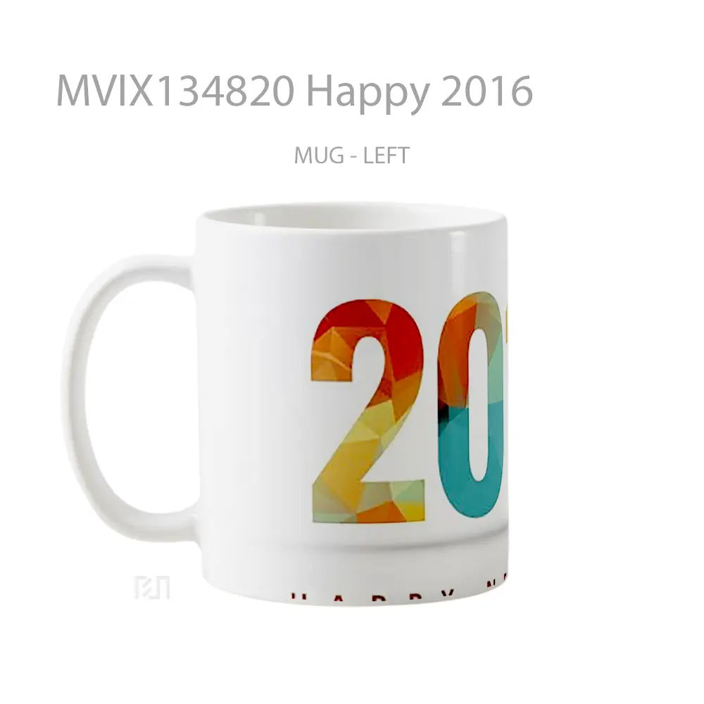 Mug Happy 2016 Gelas Keramik Unik - All-side / Desain