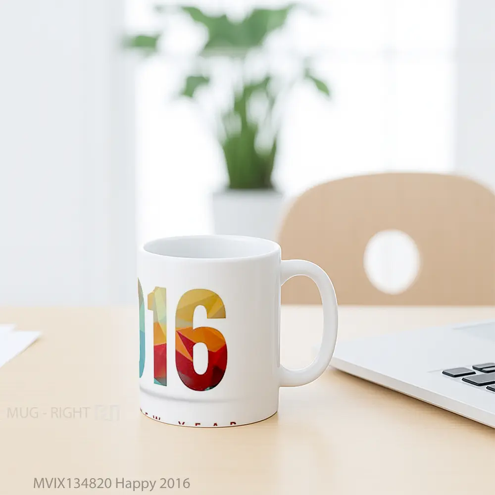 Mug Happy 2016 Gelas Keramik Unik - All-side / Desain