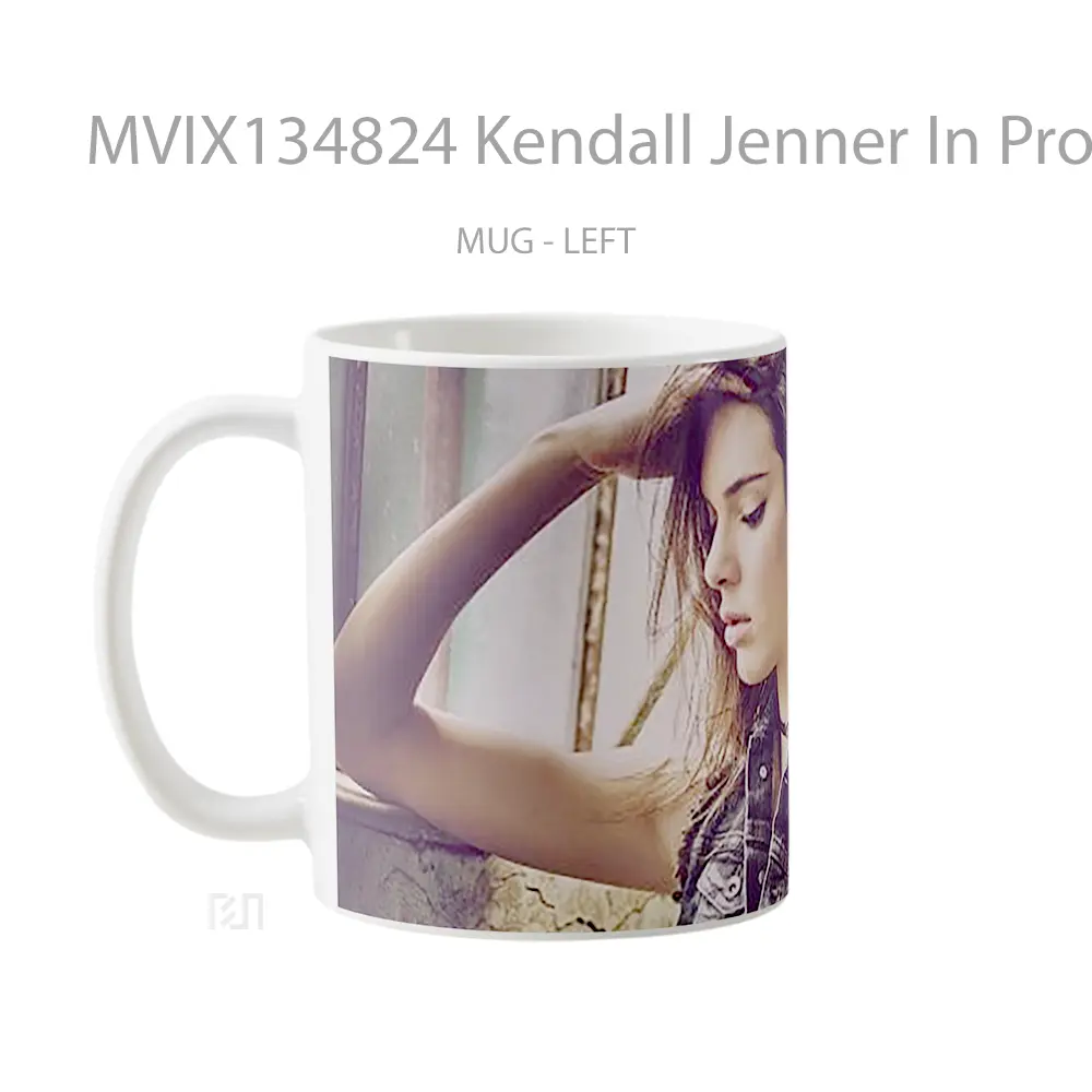 Mug Kendall Jenner In Profile Gelas Selebriti - All-side / Desain
