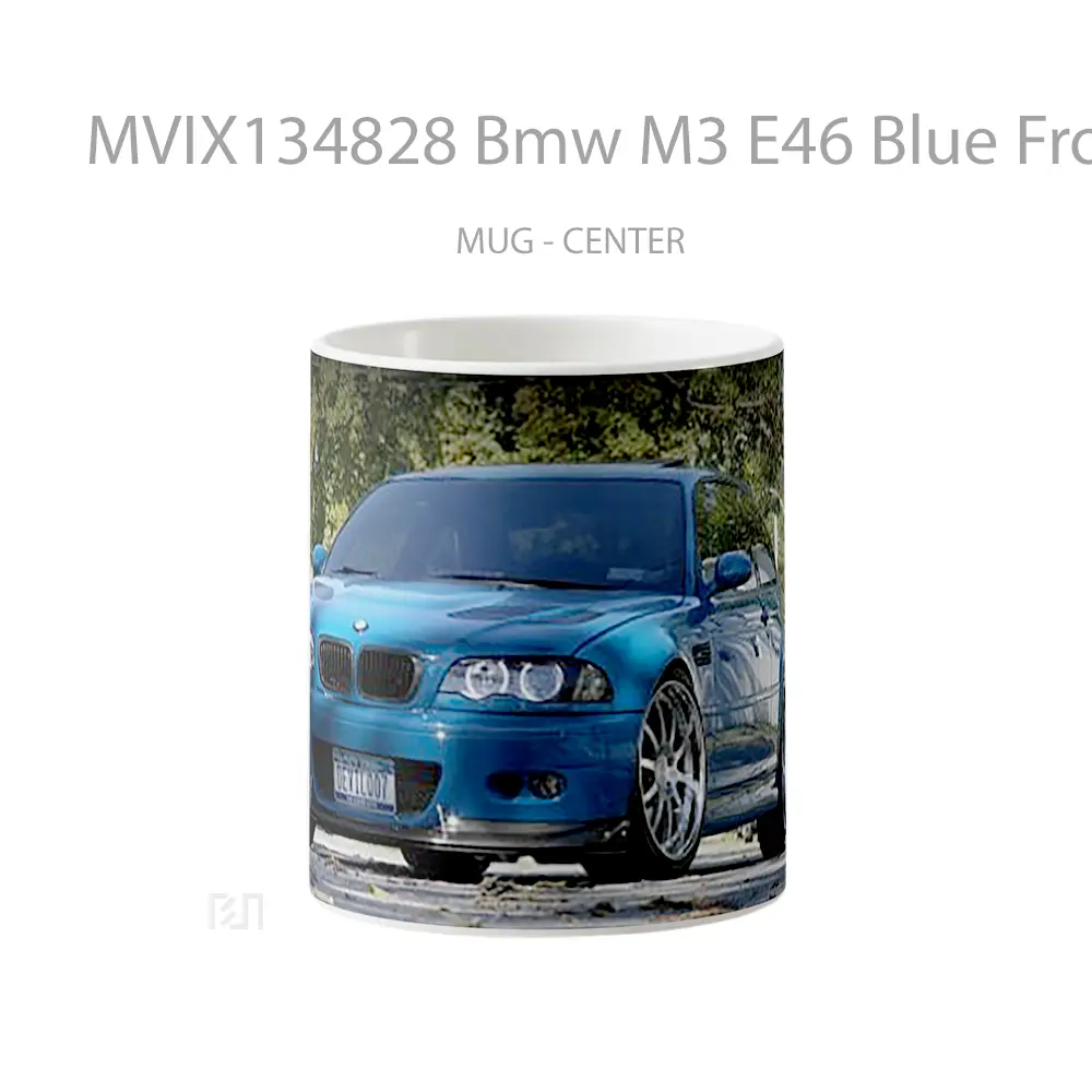 Mug Bmw M3 E46 Blue Front Cangkir Mobil