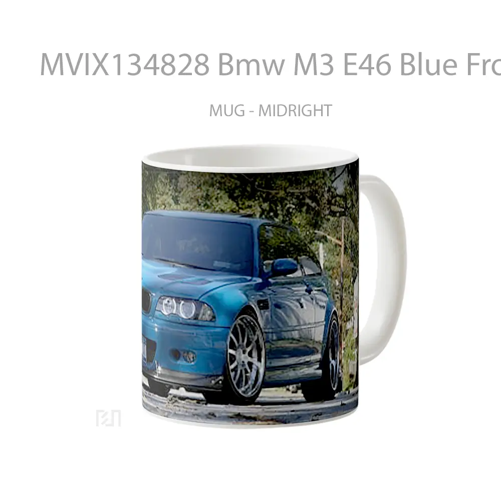 Mug Bmw M3 E46 Blue Front Cangkir Mobil - Tampak Tengah