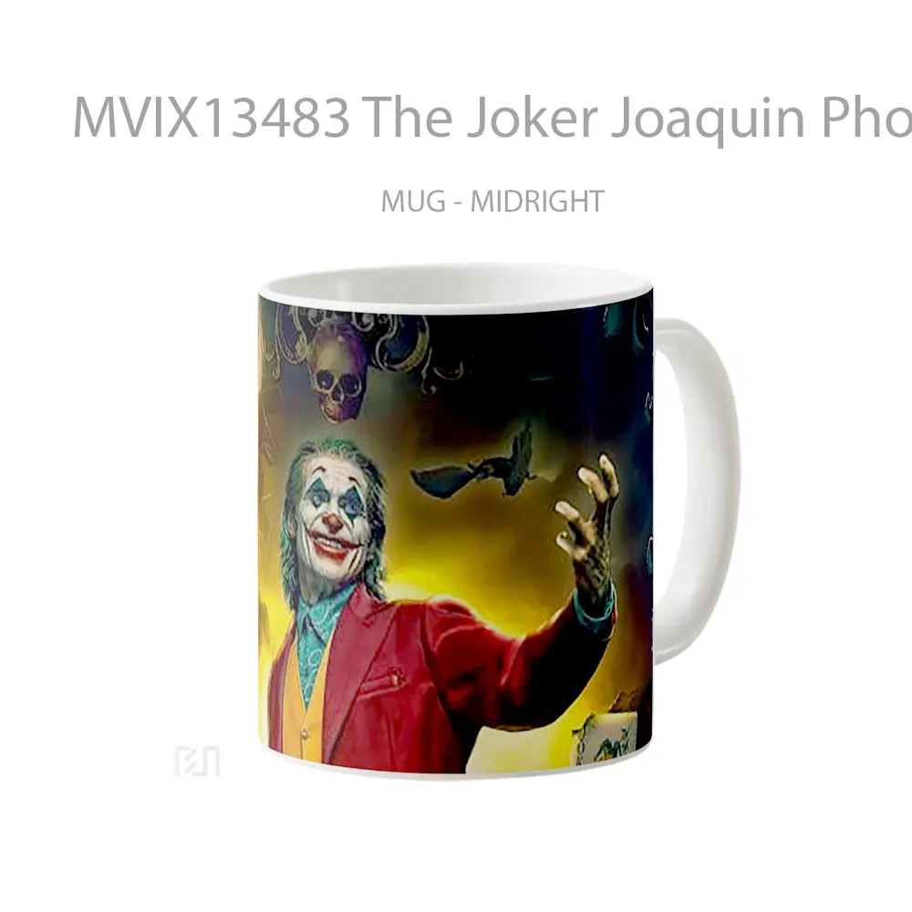 Mug The Joker Joaquin Phoenix Illustration Gelas Superhero - All-side / Desain