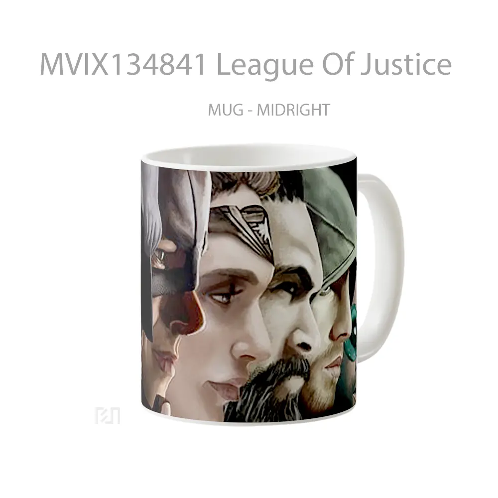 Mug League Of Justice Gelas Keramik Unik - All-side / Desain