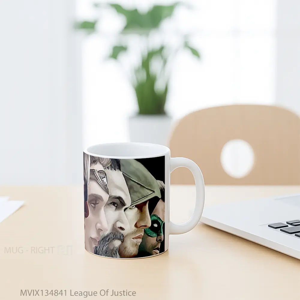Mug League Of Justice Gelas Keramik Unik - All-side / Desain