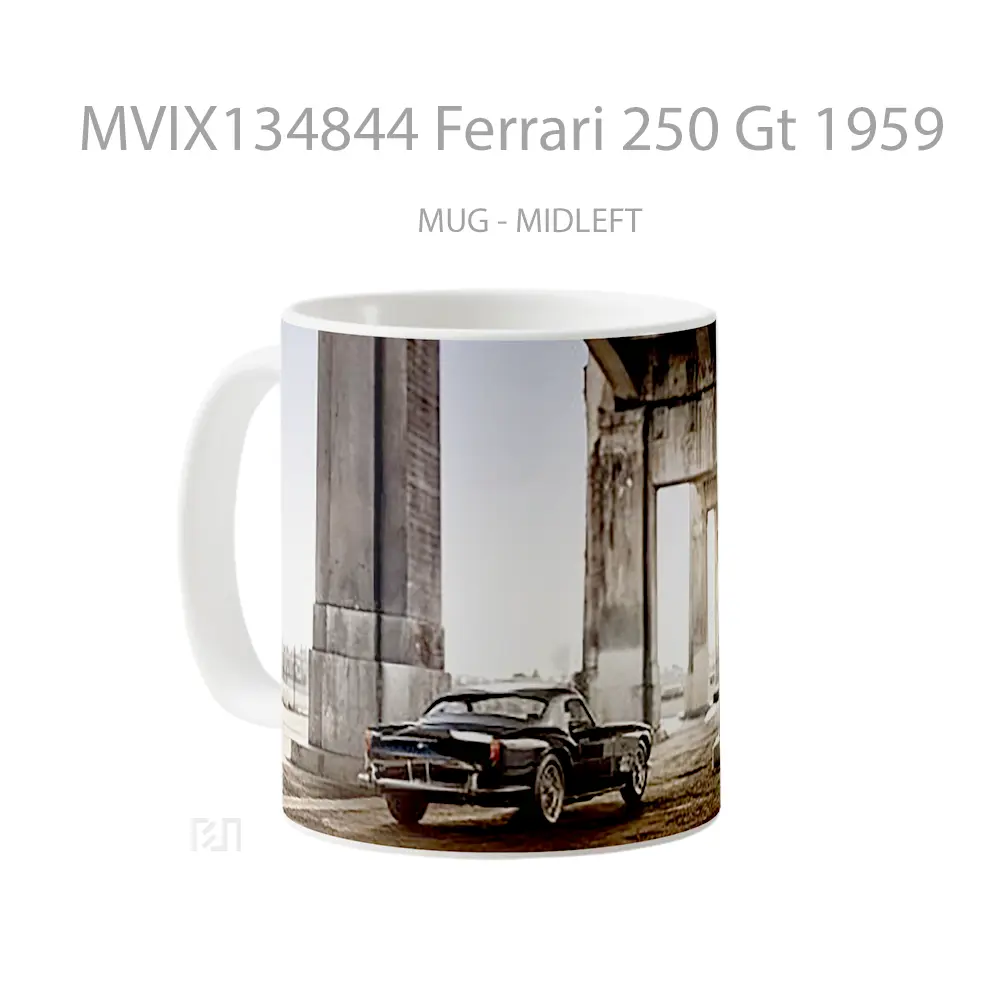 Mug Ferrari 250 Gt 1959 Cangkir Mobil - All-side / Desain