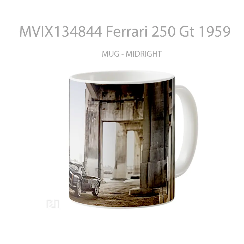 Mug Ferrari 250 Gt 1959 Cangkir Mobil - All-side / Desain