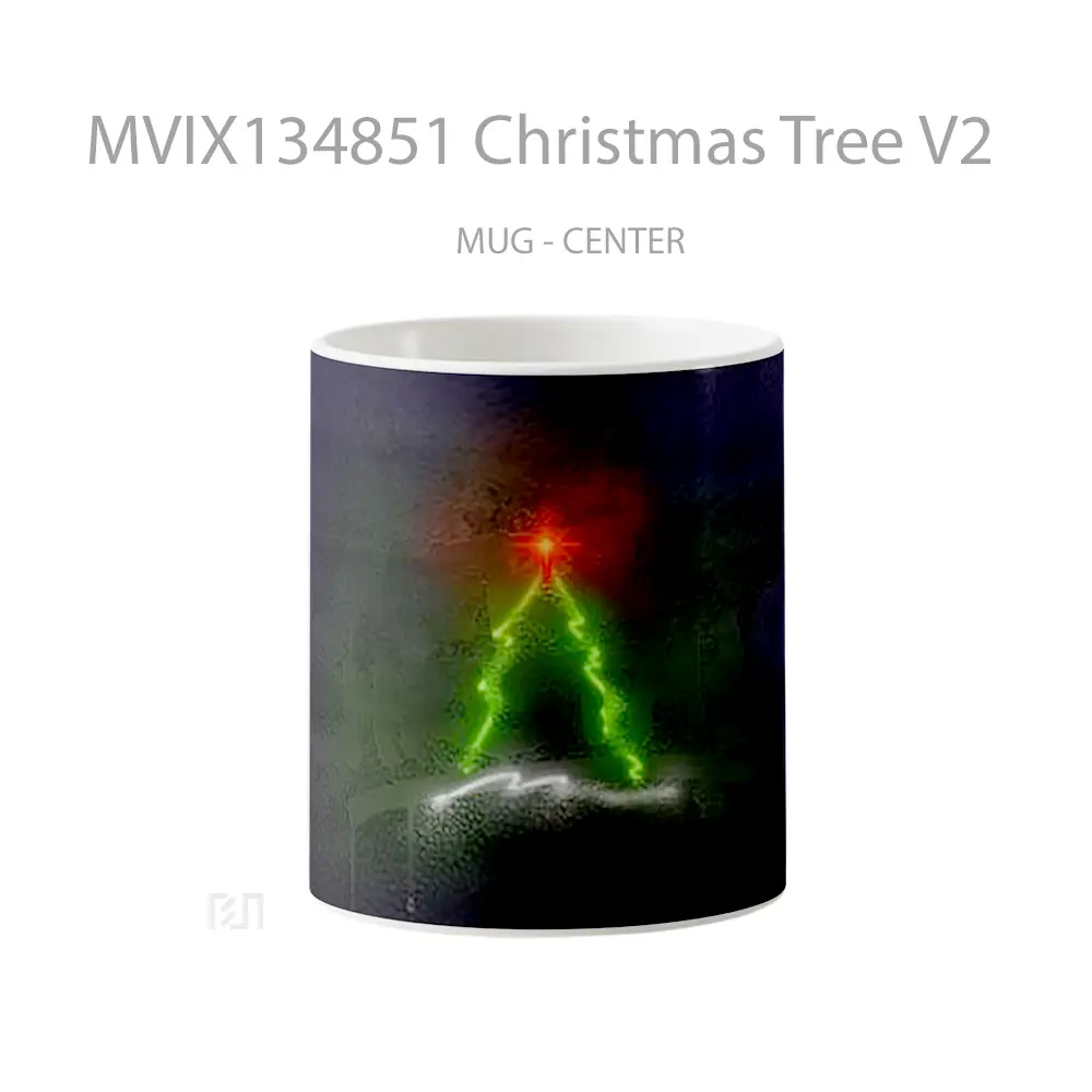 Mug Keramik Premium SNI - Mug Christmas Tree V2 Gelas Pemandangan Alam