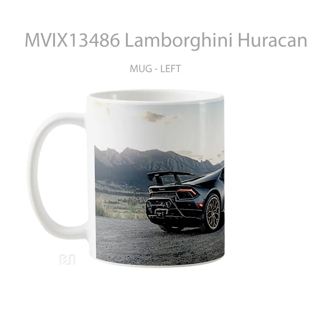 Mug Lamborghini Huracan Performante V1 Cangkir Mobil - All-side / Desain