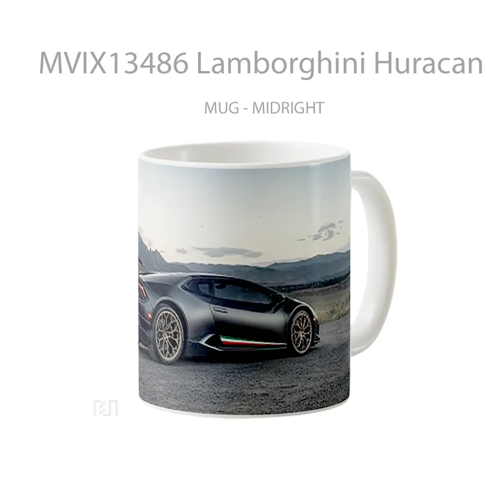 Mug Lamborghini Huracan Performante V1 Cangkir Mobil - All-side / Desain