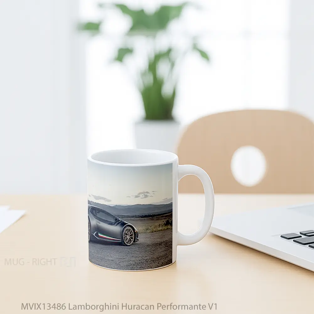 Mug Lamborghini Huracan Performante V1 Cangkir Mobil - All-side / Desain