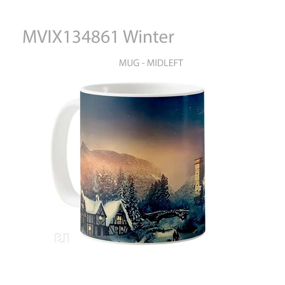 Mug Winter Gelas Keramik Unik - All-side / Desain