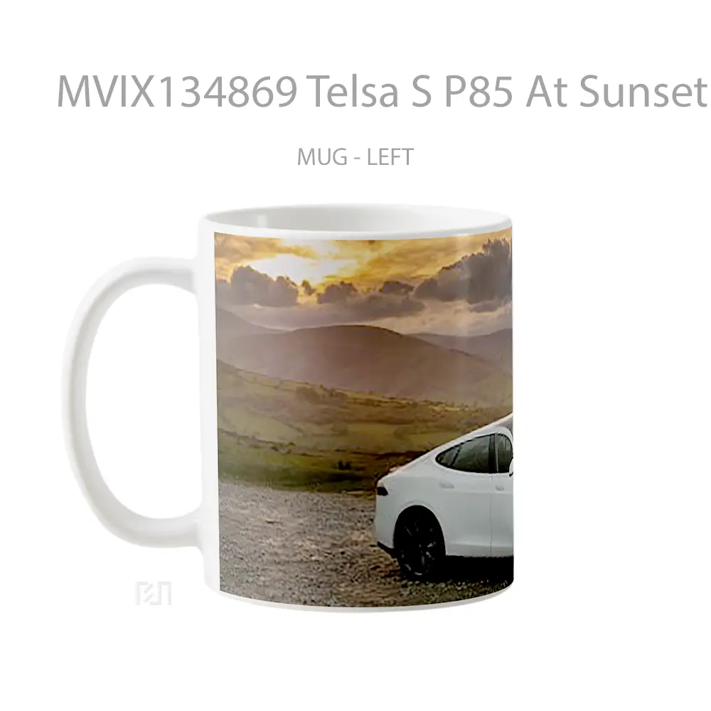 Mug Telsa S P85 At Sunset Gelas Pemandangan Alam - All-side / Desain