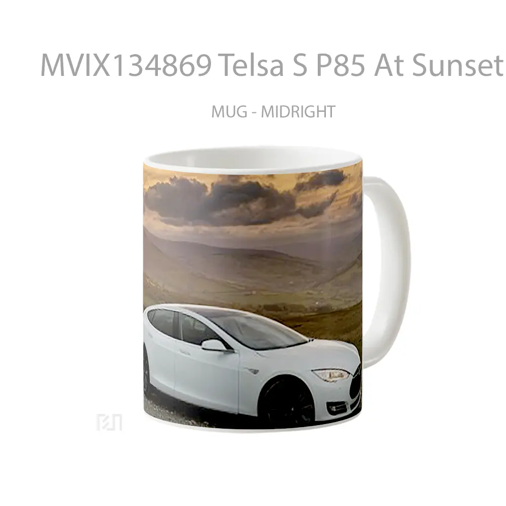 Mug Telsa S P85 At Sunset Gelas Pemandangan Alam - All-side / Desain