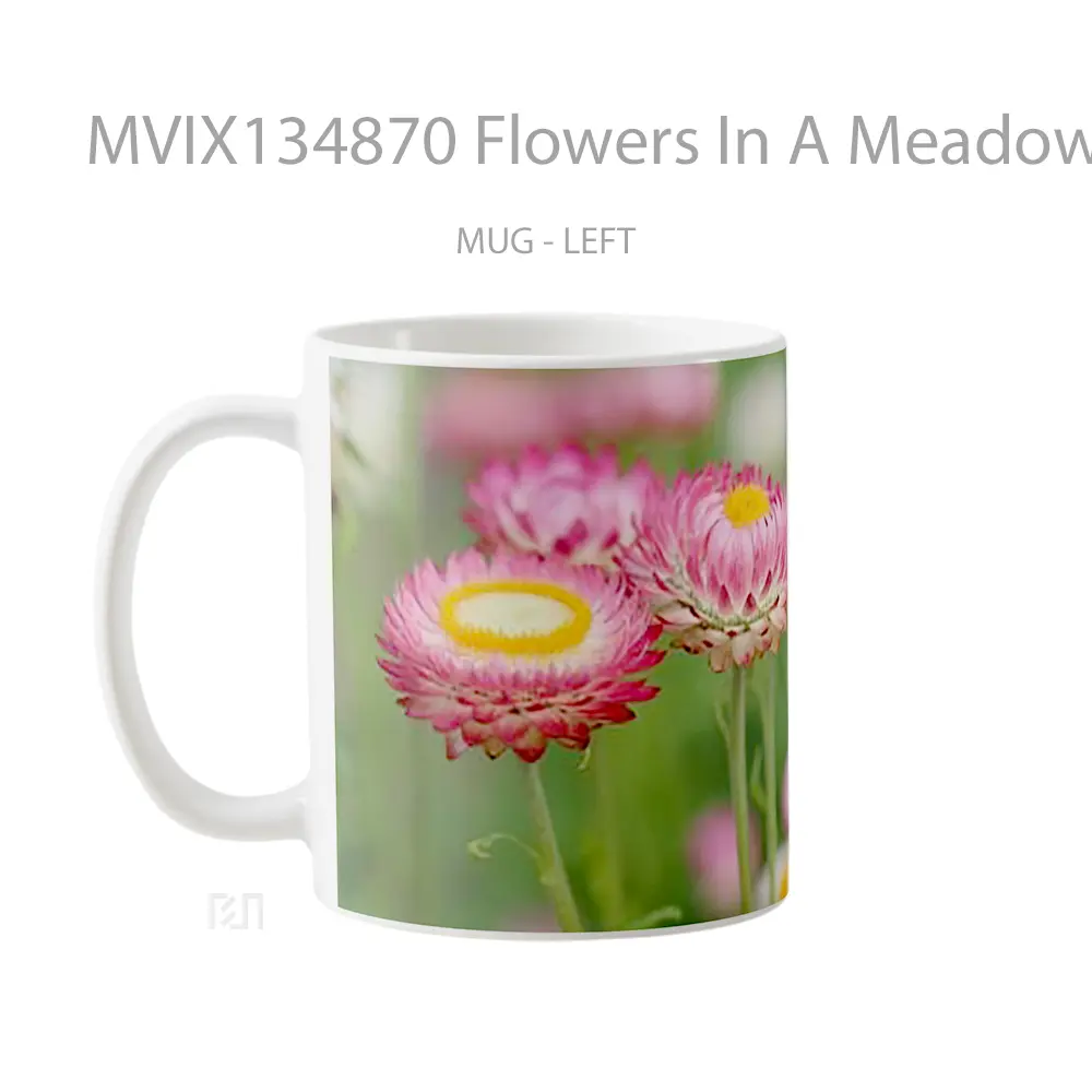 Mug Flowers In A Meadow Gelas Pemandangan Alam - All-side / Desain
