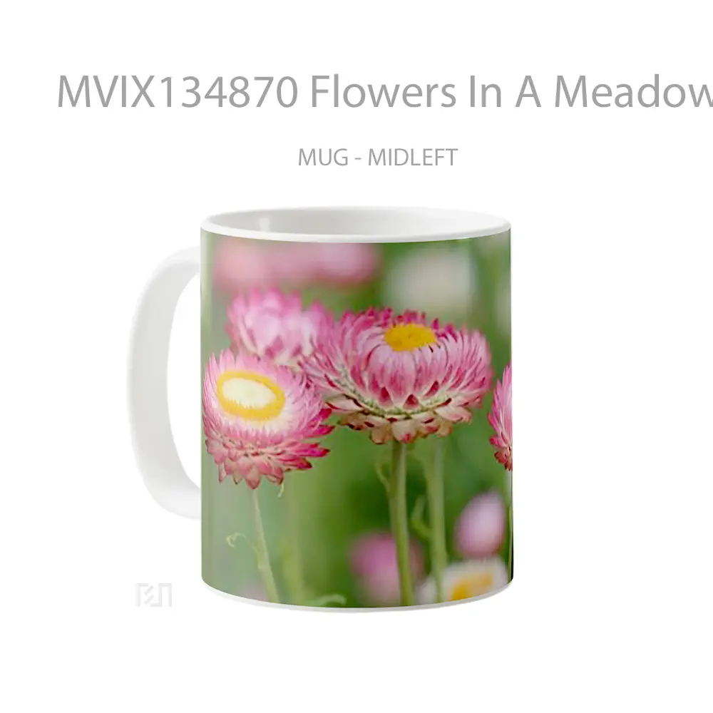 Mug Flowers In A Meadow Gelas Pemandangan Alam - All-side / Desain