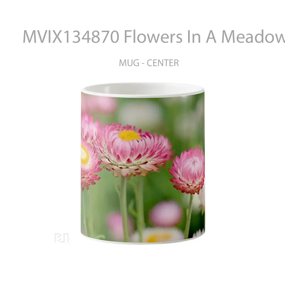 Mug Flowers In A Meadow Gelas Pemandangan Alam