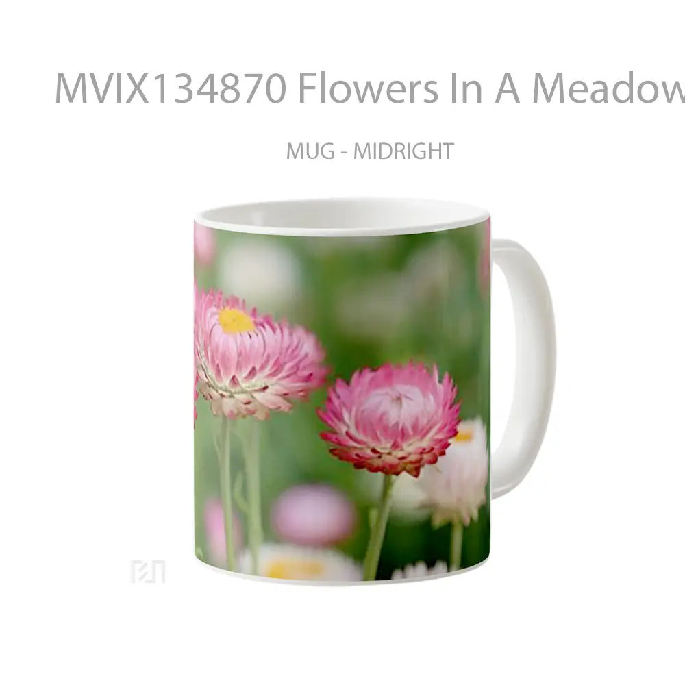 Mug Flowers In A Meadow Gelas Pemandangan Alam - All-side / Desain
