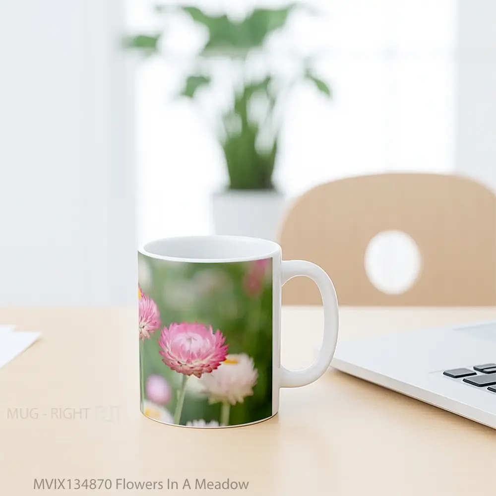 Mug Flowers In A Meadow Gelas Pemandangan Alam - All-side / Desain