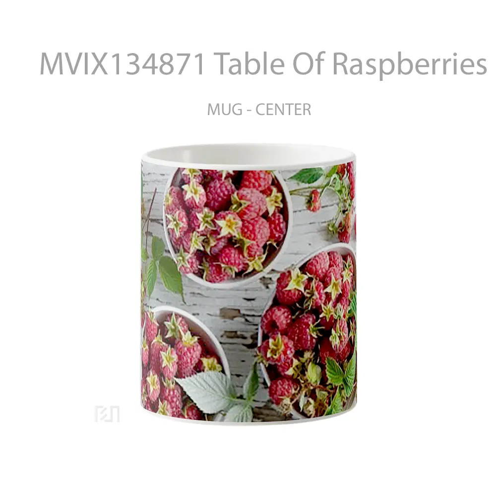 Mug Table Of Raspberries Gelas Keramik Unik