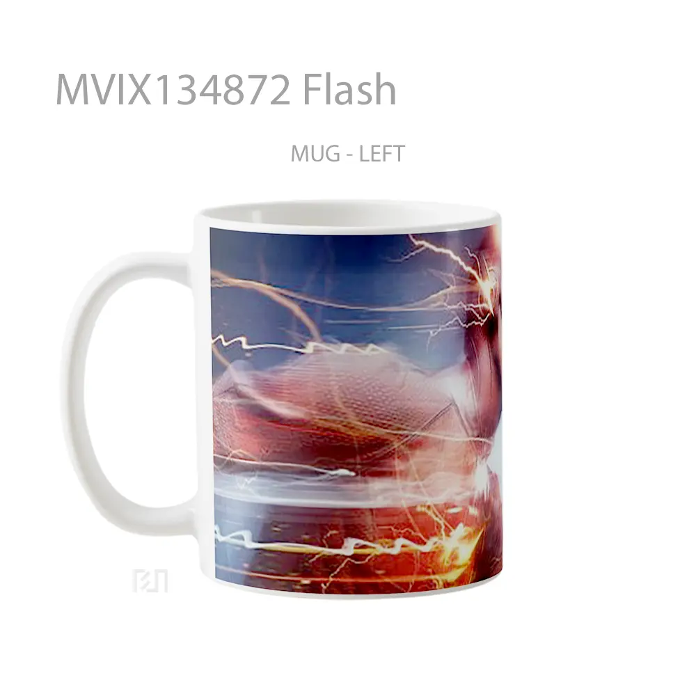 Mug Flash Gelas Superhero - All-side / Desain