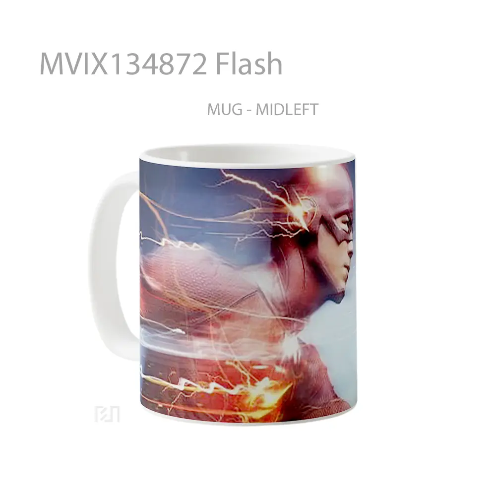 Mug Flash Gelas Superhero - All-side / Desain
