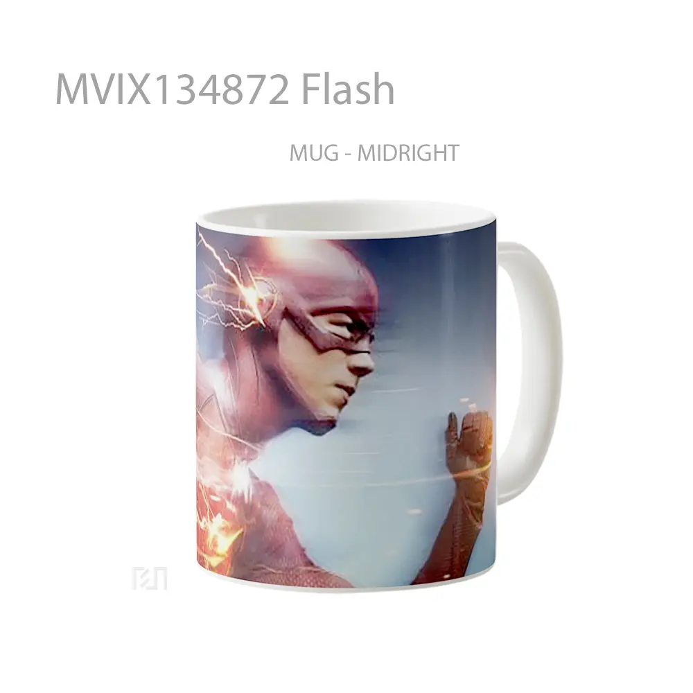 Mug Flash Gelas Superhero - All-side / Desain