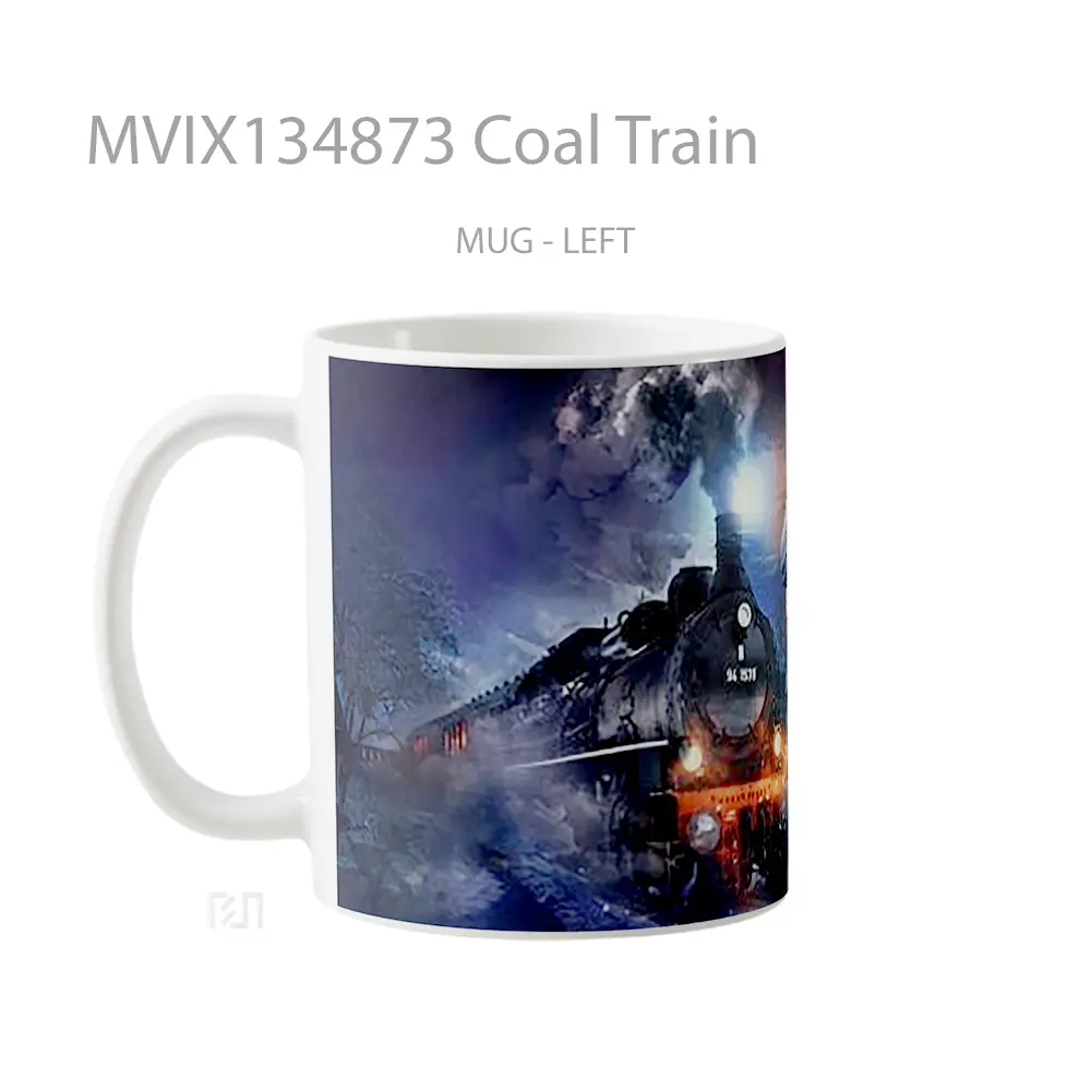 Mug Coal Train Gelas Keramik Unik - All-side / Desain