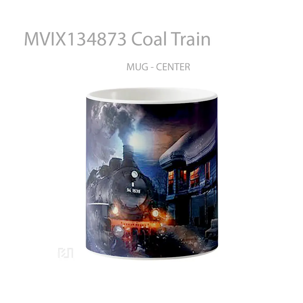 Mug Coal Train Gelas Keramik Unik