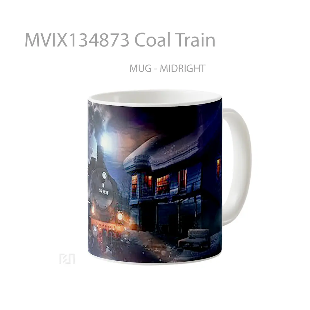Mug Coal Train Gelas Keramik Unik - All-side / Desain