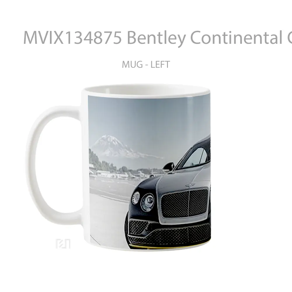 Mug Bentley Continental Gt Black Cangkir Mobil - All-side / Desain