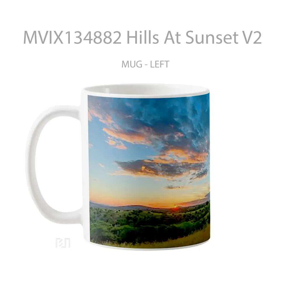 Mug Hills At Sunset V2 Gelas Pemandangan Alam - All-side / Desain