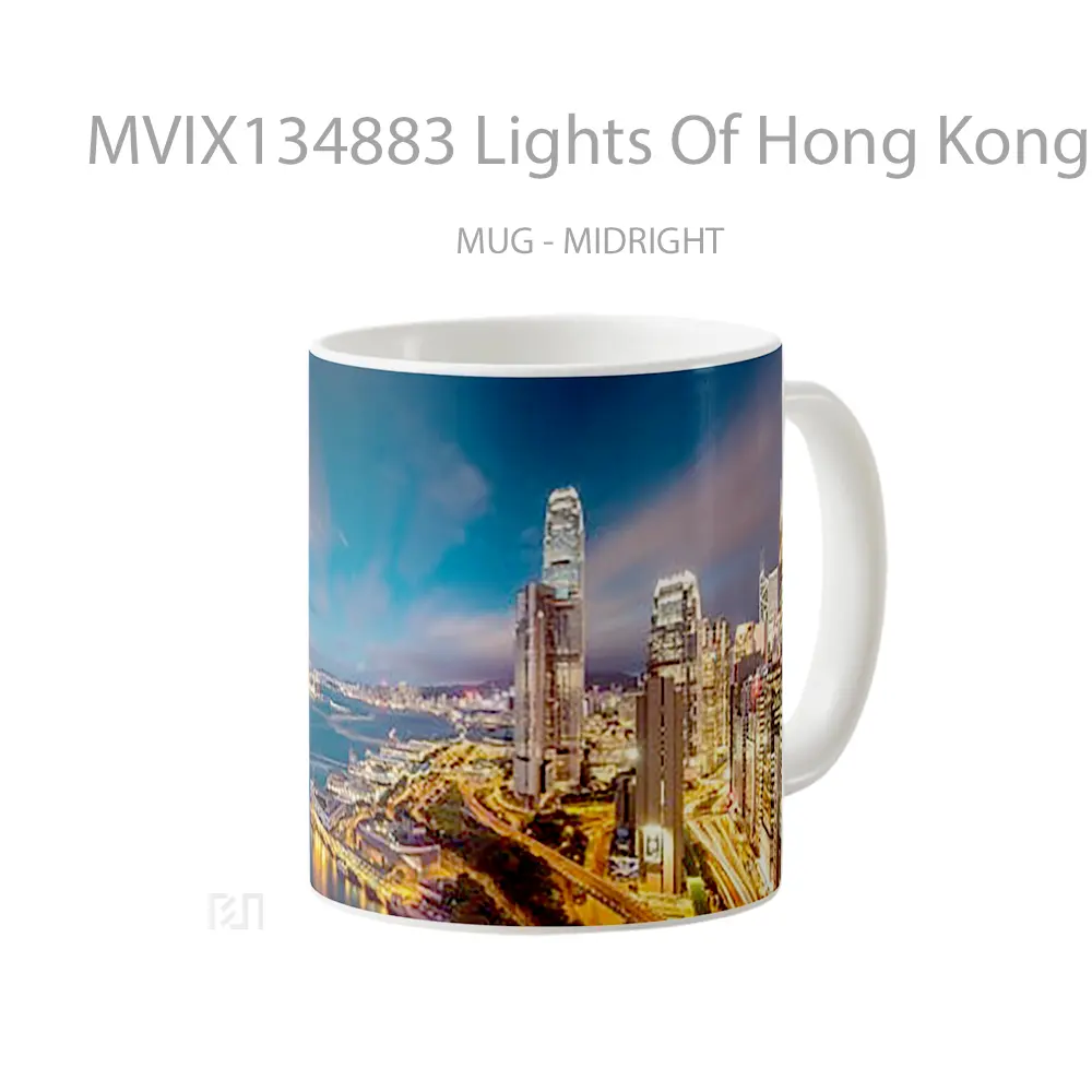 Mug Lights Of Hong Kong Gelas Keramik Unik - All-side / Desain