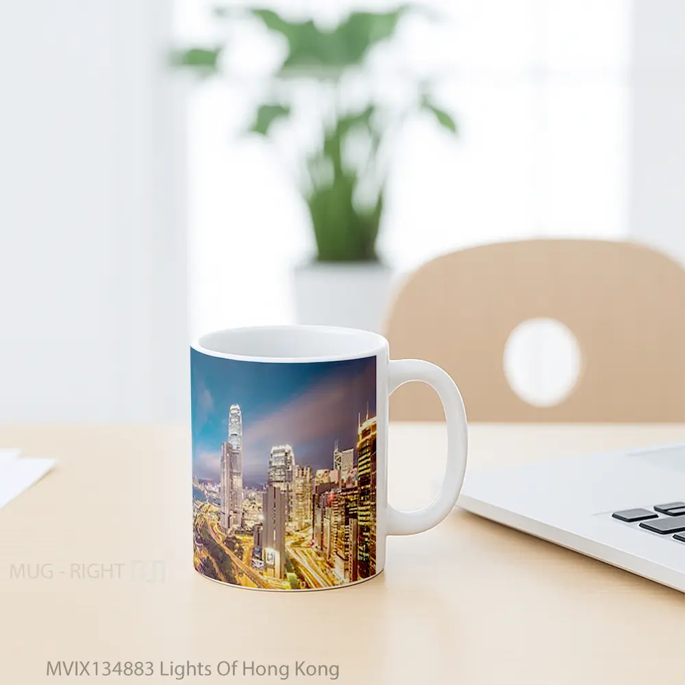 Mug Lights Of Hong Kong Gelas Keramik Unik - All-side / Desain