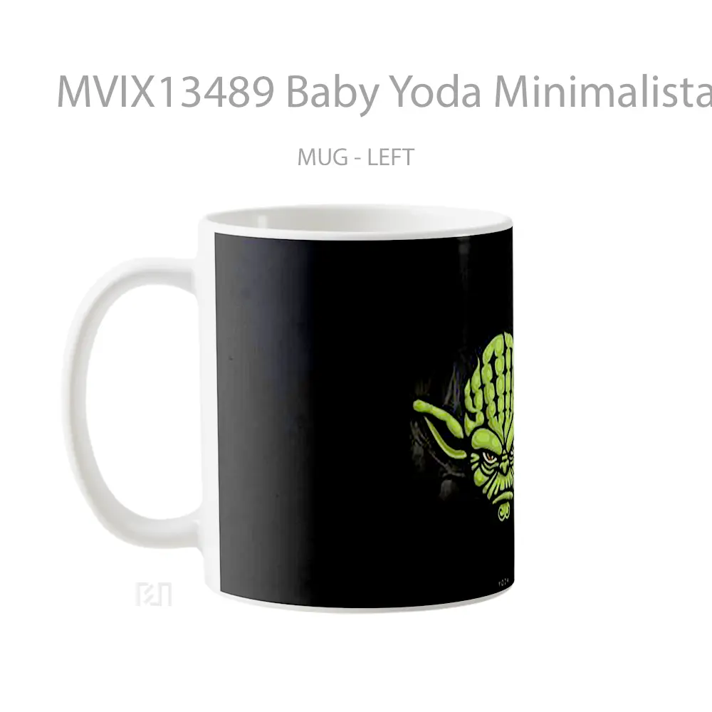 Mug Baby Yoda Minimalista Gelas Star Wars - All-side / Desain