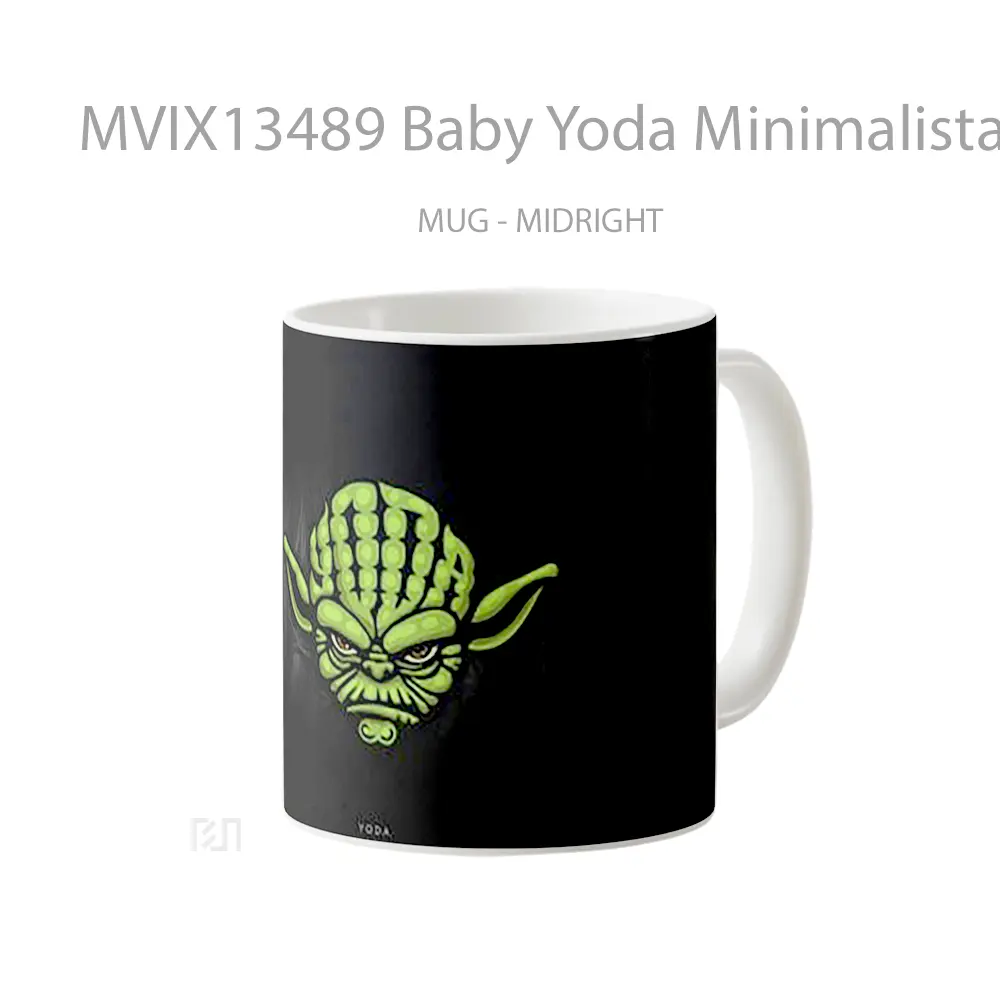 Mug Baby Yoda Minimalista Gelas Star Wars - All-side / Desain