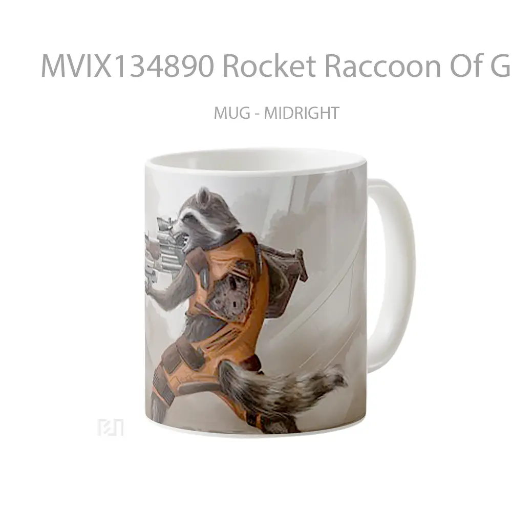 Mug Rocket Raccoon Of Guardians Of The Galaxy Gelas Superhero - All-side / Desain
